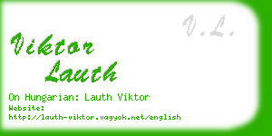 viktor lauth business card